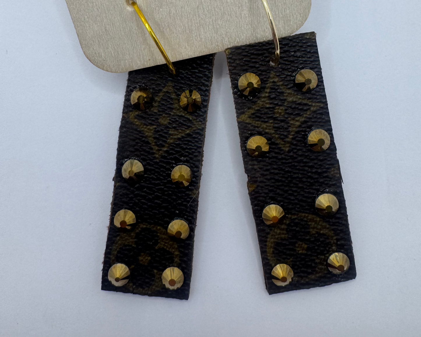 Golden Strand Designer Earrings by Jagged Leather