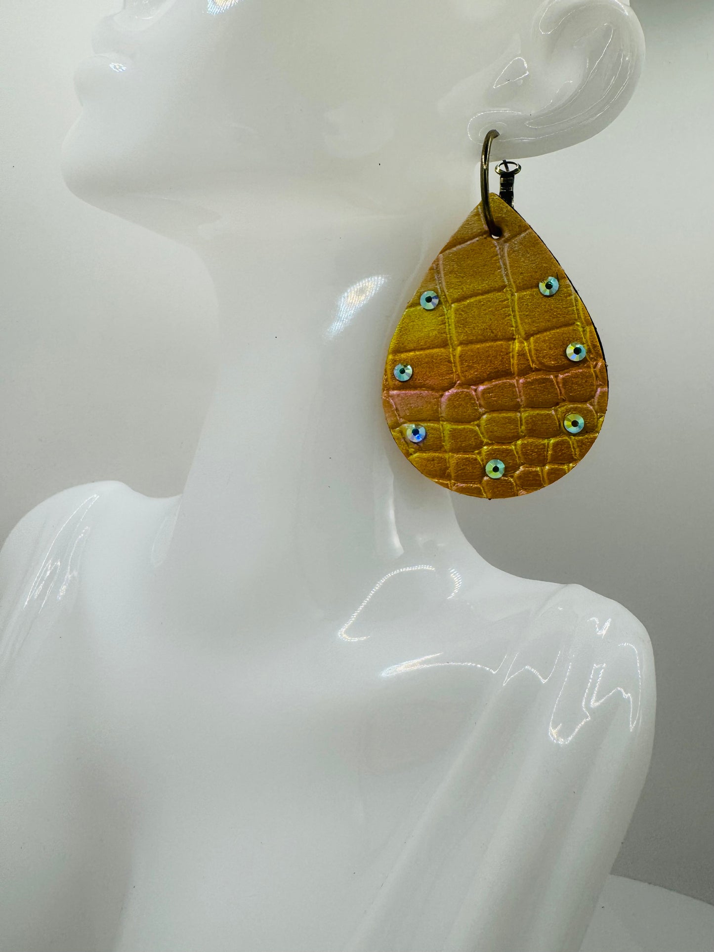 Yellow AB with Rhinestones by Jagged Leather - view 2