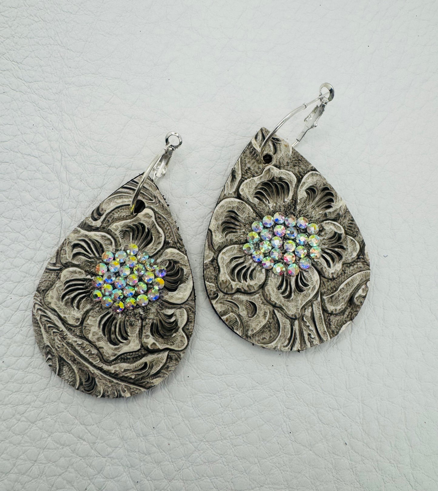 Black Petal Kiss Earrings by Jagged Leather - view 2