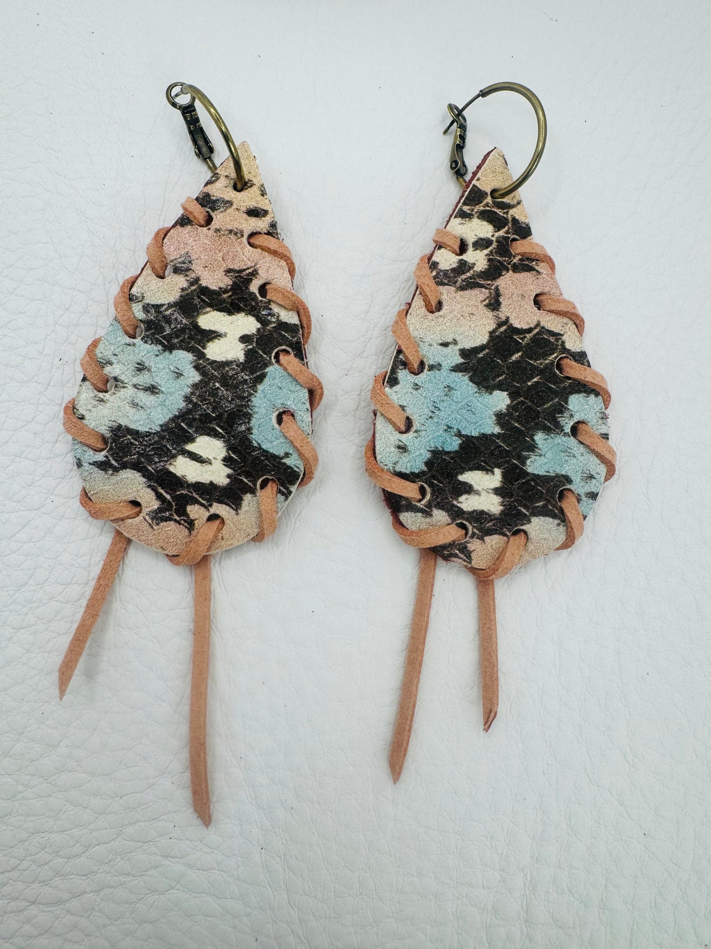 Black Venom Earrings by Jagged Leather - view 2