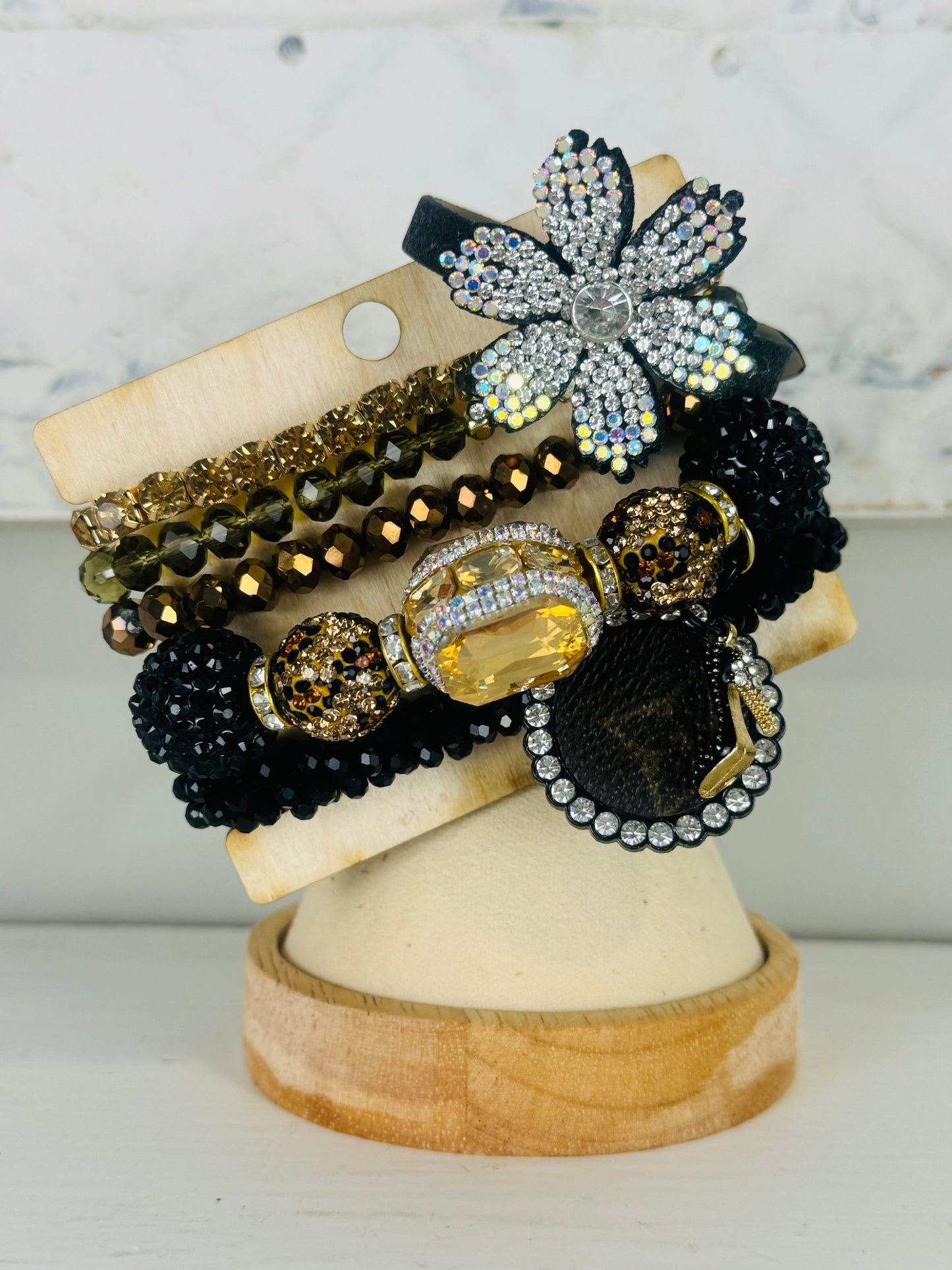 Black Chunky Safari Bracelet by Jagged Leather - view 4