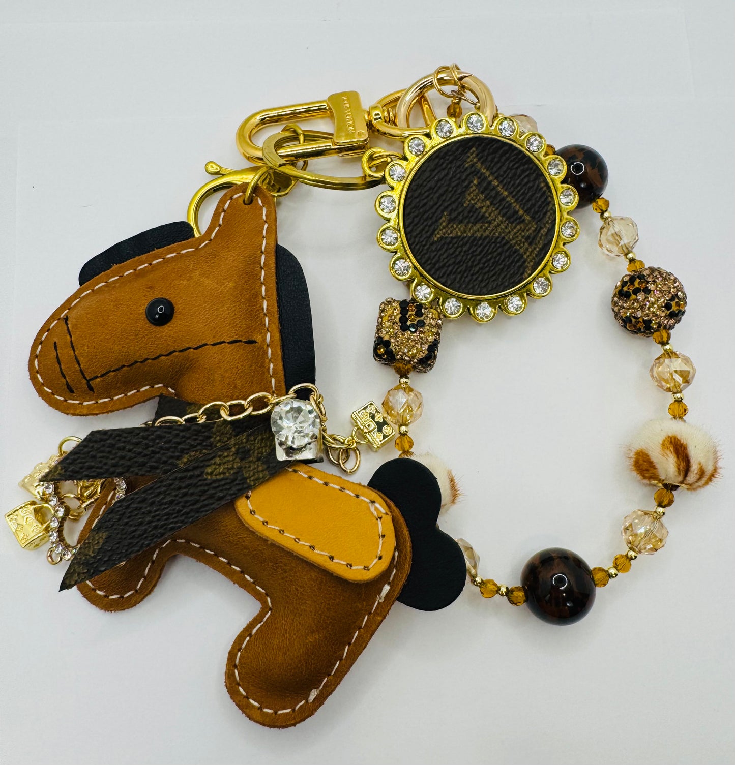 Brown Horse Designer Key Chain by Jagged Leather - view 3