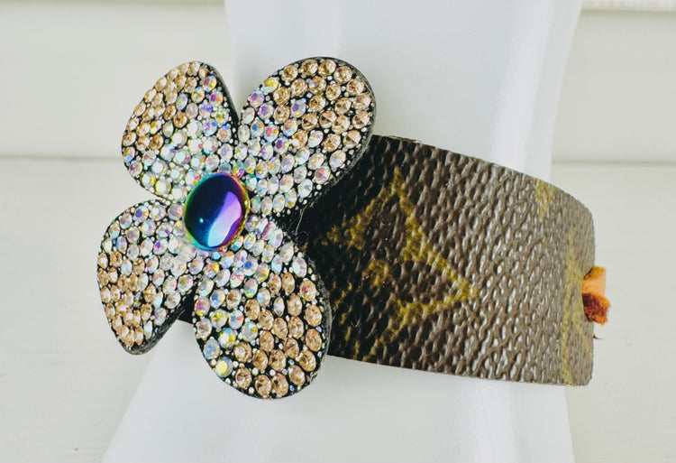 Designer Leather Cuffs - Jagged Leather