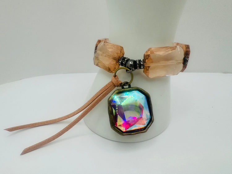 Chunky Handmade Bracelets - Jagged Leather