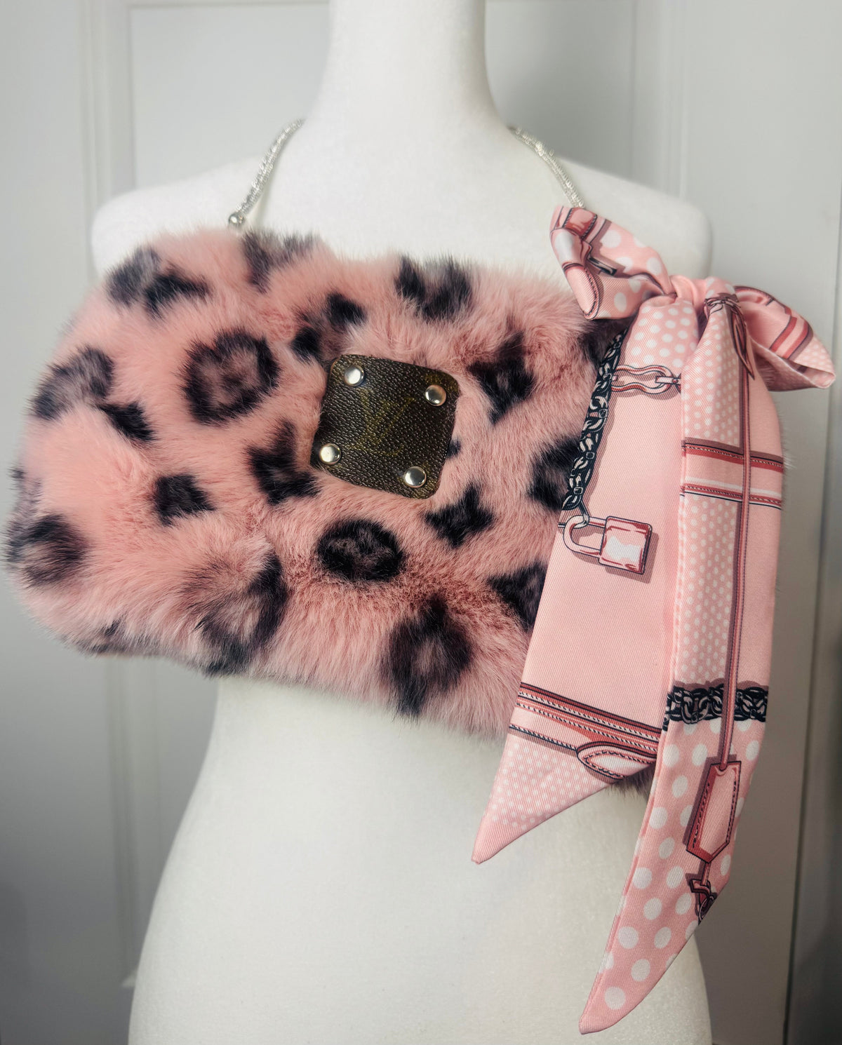 Pink Fuzz Designer Hand Bag by Jagged Leather