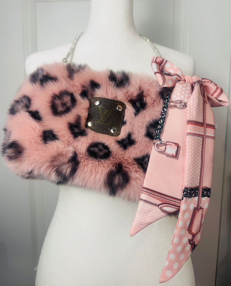 Pink Fuzz Designer Hand Bag by Jagged Leather