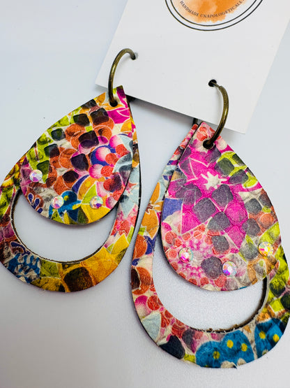 Crazy Snake Earrings with Rhinestones