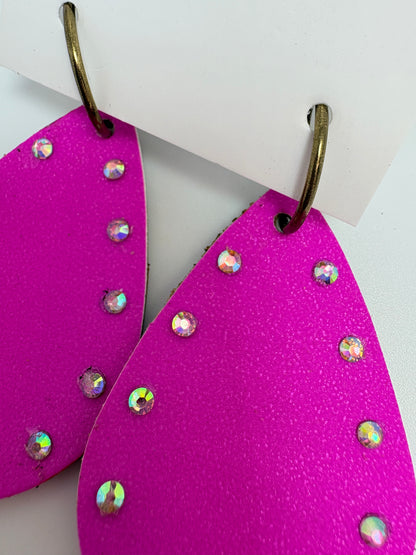 Hot Pink Sparkle Earrings