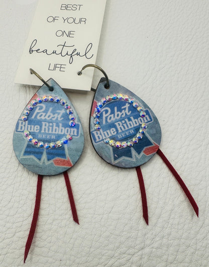 Unique Earrings: Requested - Jagged Leather