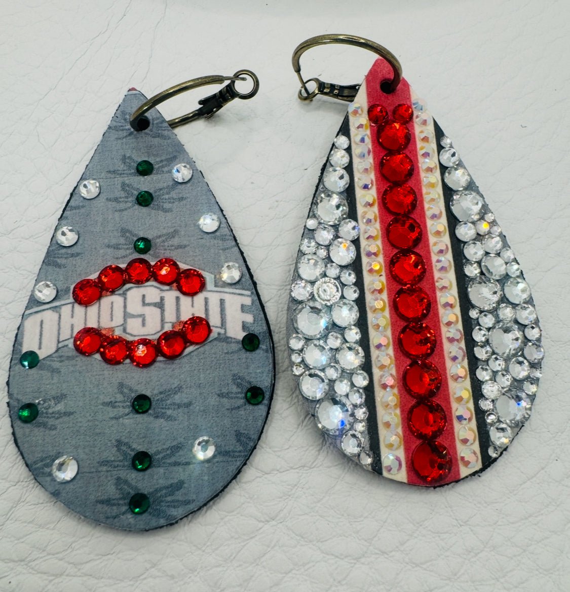 CUSTOMIZED EARRINGS - Jagged Leather Handmade Jewelry