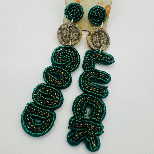 Hoilday Designer Earrings: Good Luck