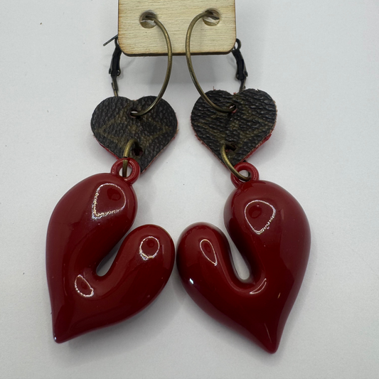 Red Heart Designer Earrings