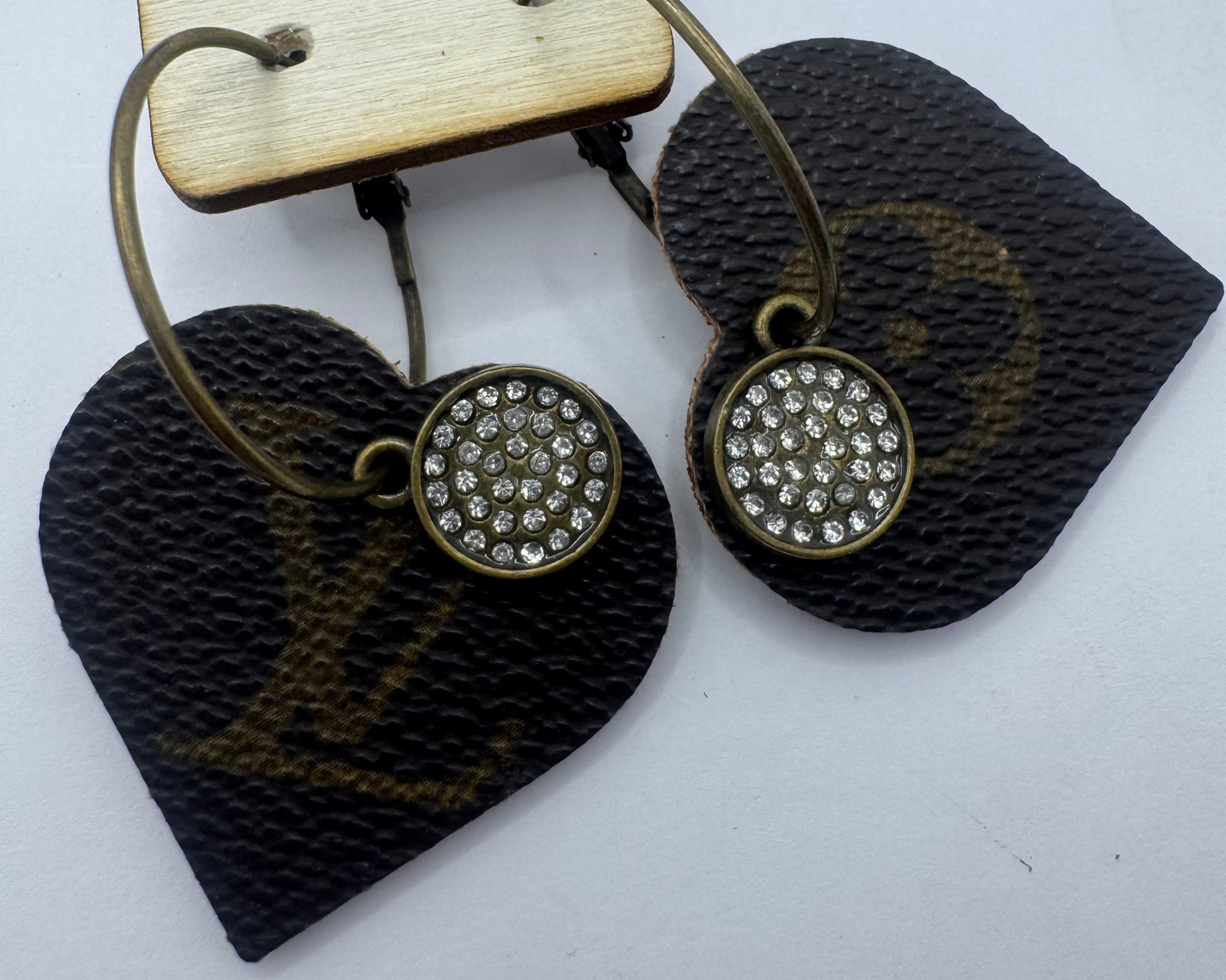Brown Designer Heart Earrings