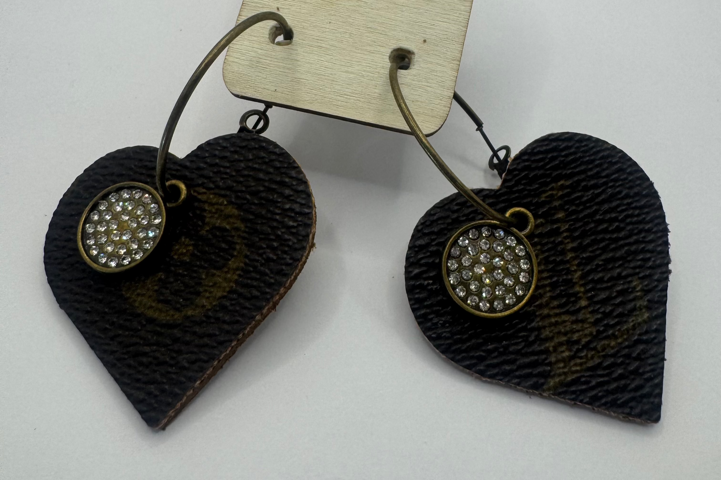 Brown Designer Heart Earrings