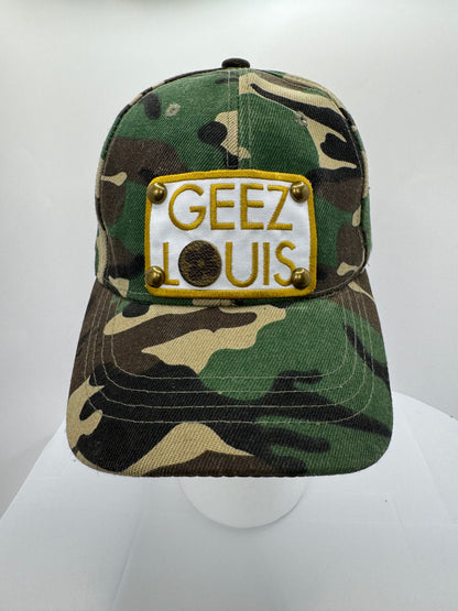 Designer Trucker Hats: GEEZ LOUIS CAMO