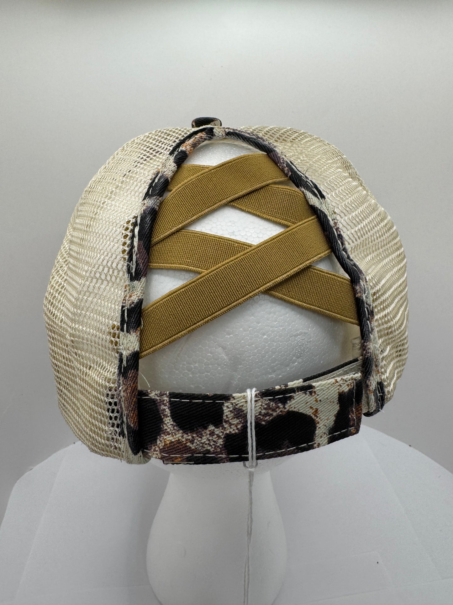 Designer Trucker Hat: Geez Louis animal print