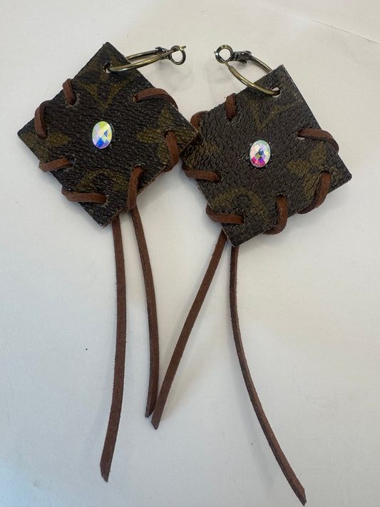 Brown Designer Tassel Earrings