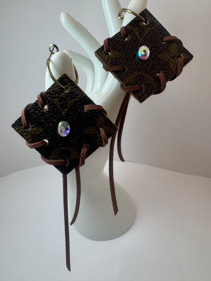 Brown Designer Tassel Earrings