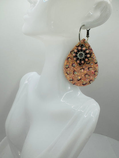 Pink sparkle Earrings