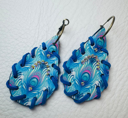 Blue Peacock Blue Earrings