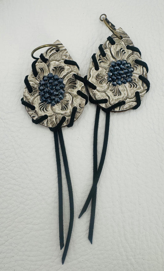 Black Midnight Bloom Earrings