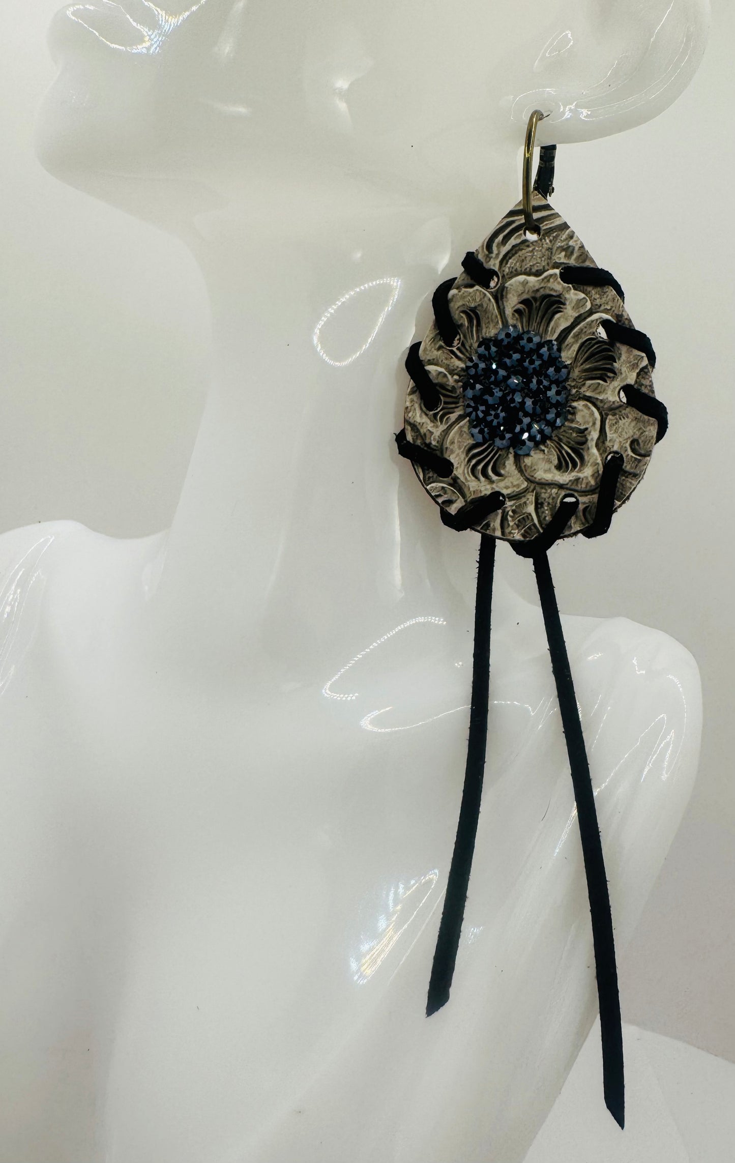 Black Midnight Bloom Earrings