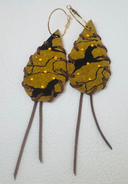 Brown Beautitul Horse Earrings