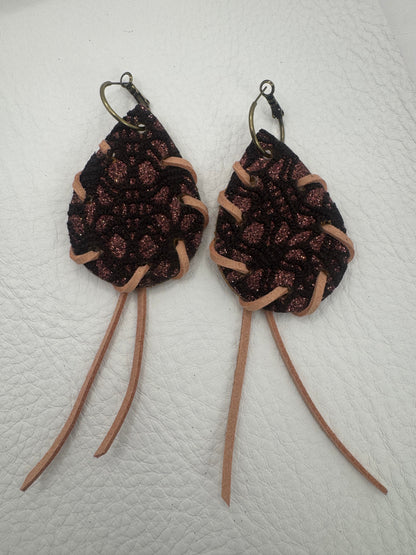 Brown Lace Earrings