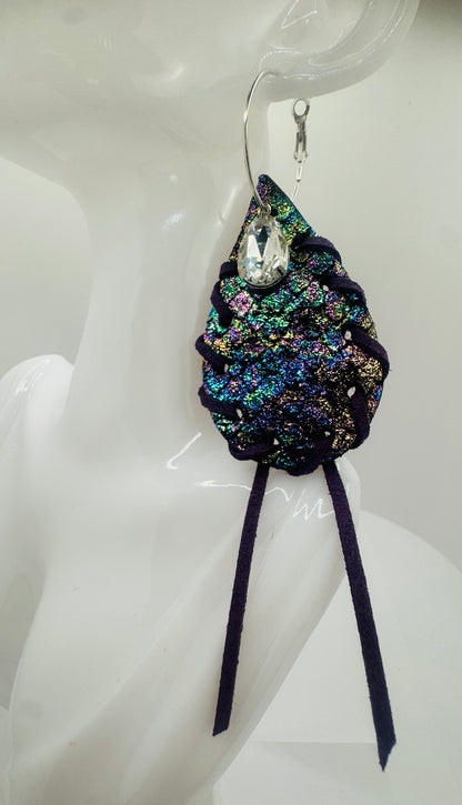 Blue Mermaid Love Earrings