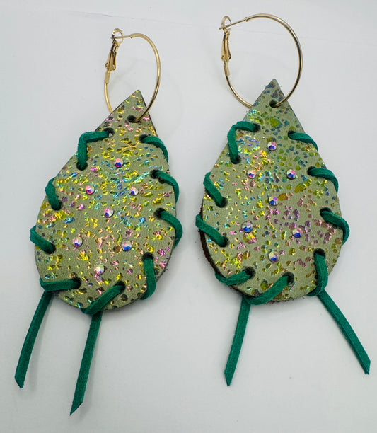 Green Sparkle Earrings