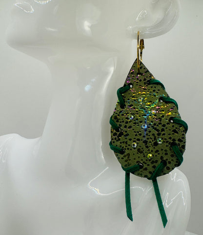Green Sparkle Earrings