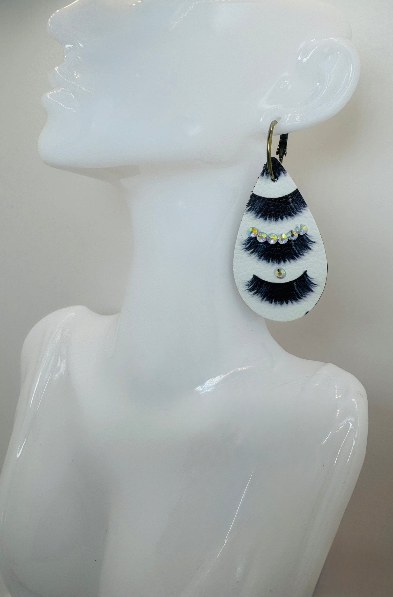 Unique Earrings: Lash Earrings - Jagged Leather