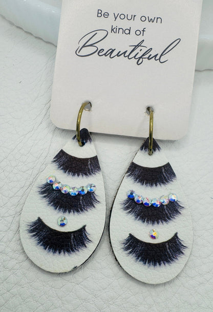 Unique Earrings: Lash Earrings - Jagged Leather