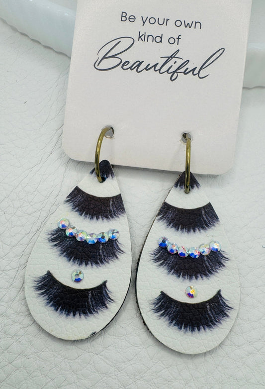 Unique Earrings: Lash Earrings - Jagged Leather