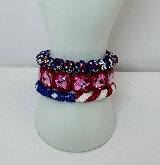 Handmade Bracelets: Freedom Stack - Jagged Leather