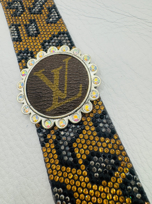 Handmade Bracelet: Jungle Flash - Jagged Leather