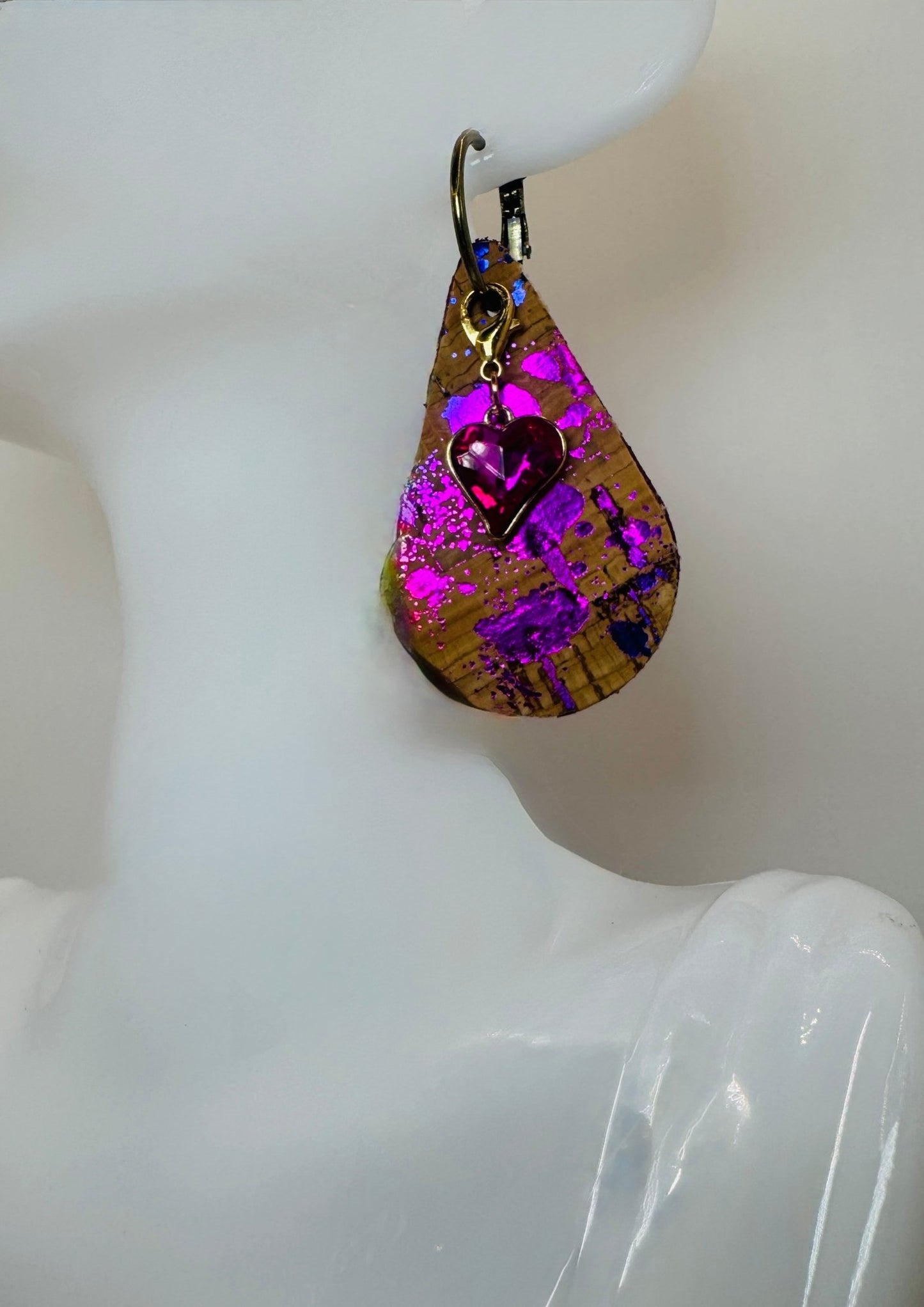 Unique Earrings: Corky Kiss - Jagged Leather