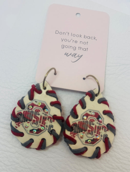Scarlett & Gray Earrings - Jagged Leather Handmade Jewelry