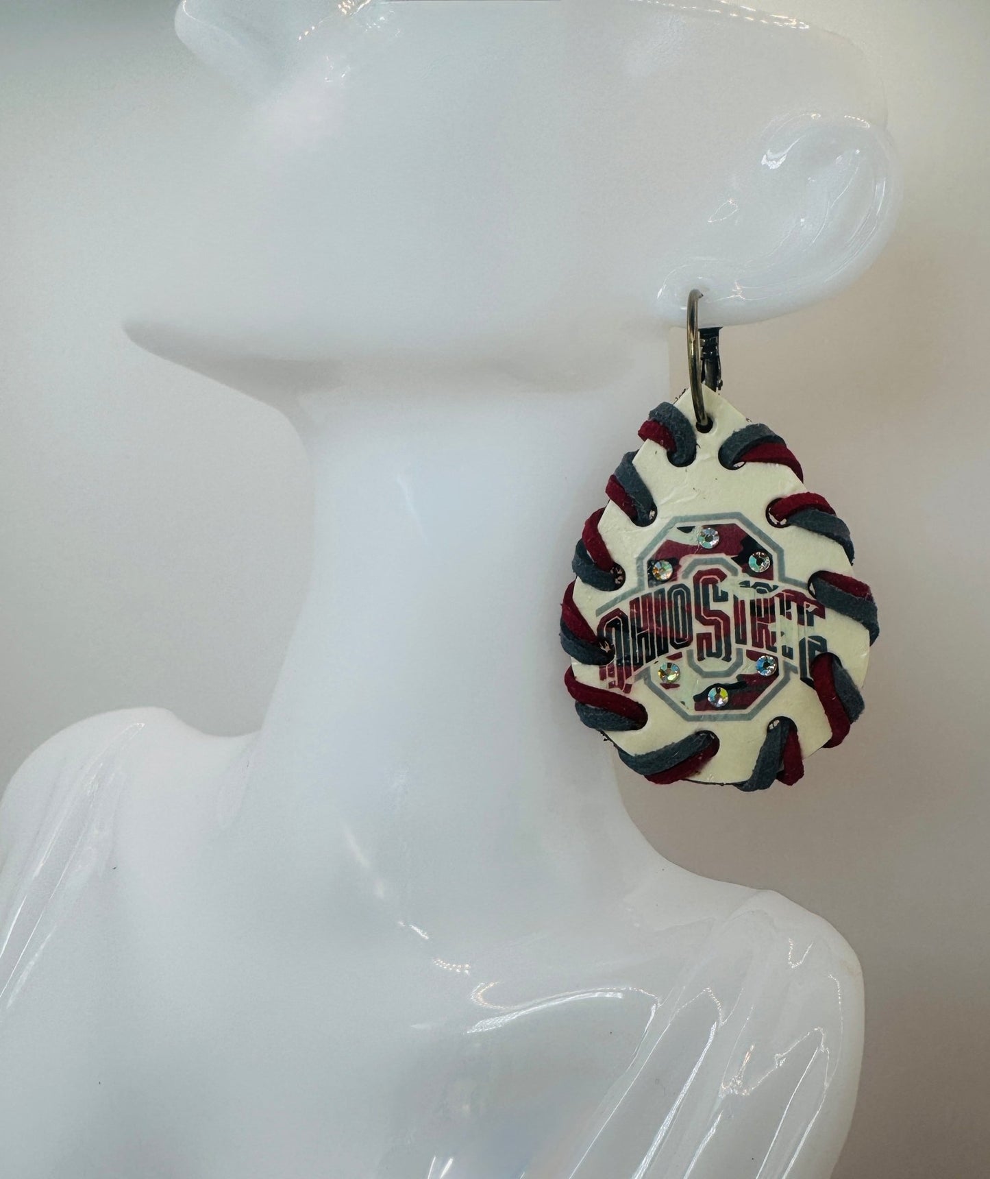 Scarlett & Gray Earrings - Jagged Leather Handmade Jewelry