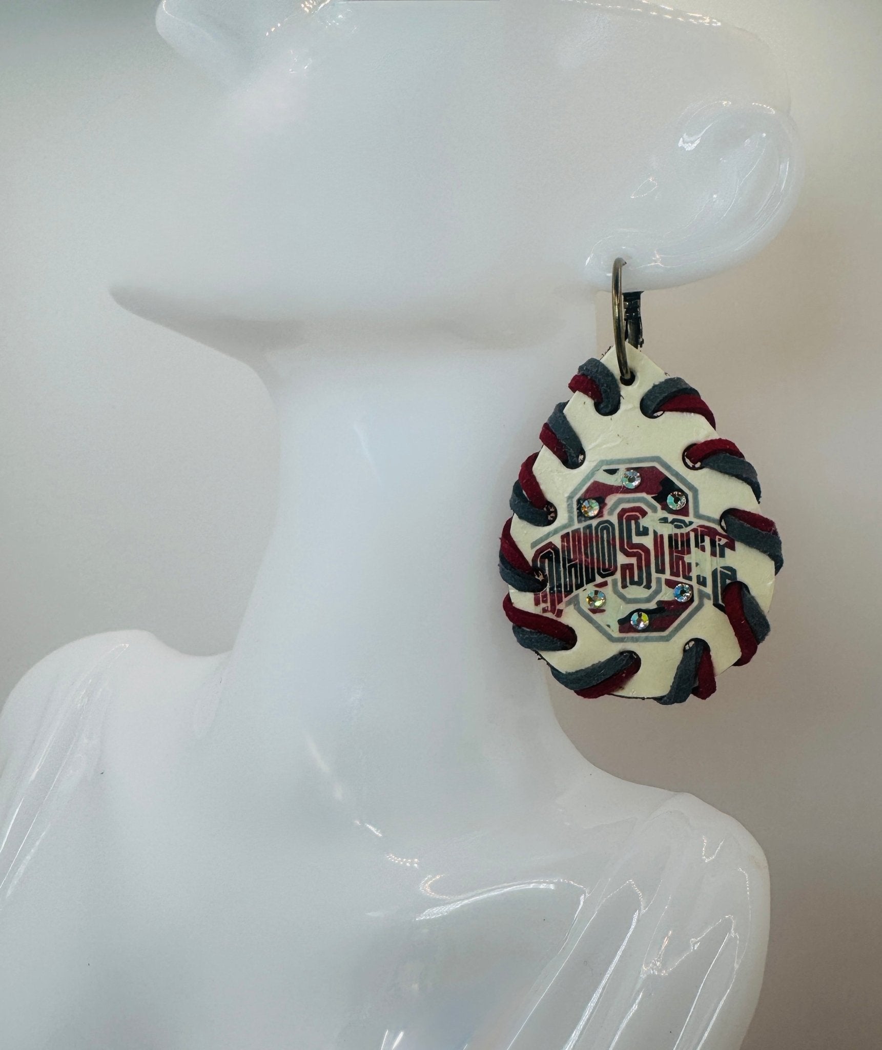 Scarlett & Gray Earrings - Jagged Leather Handmade Jewelry