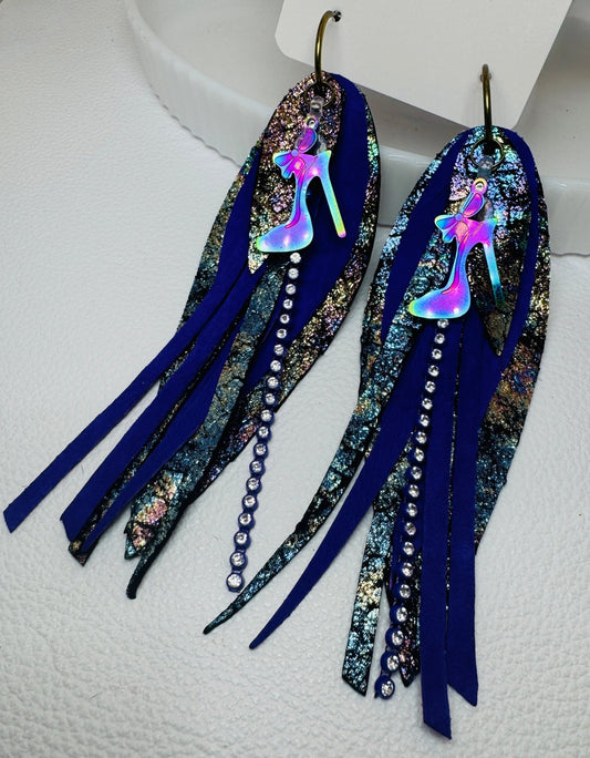 My favorite Purple Heels - Jagged Leather Handmade Jewelry