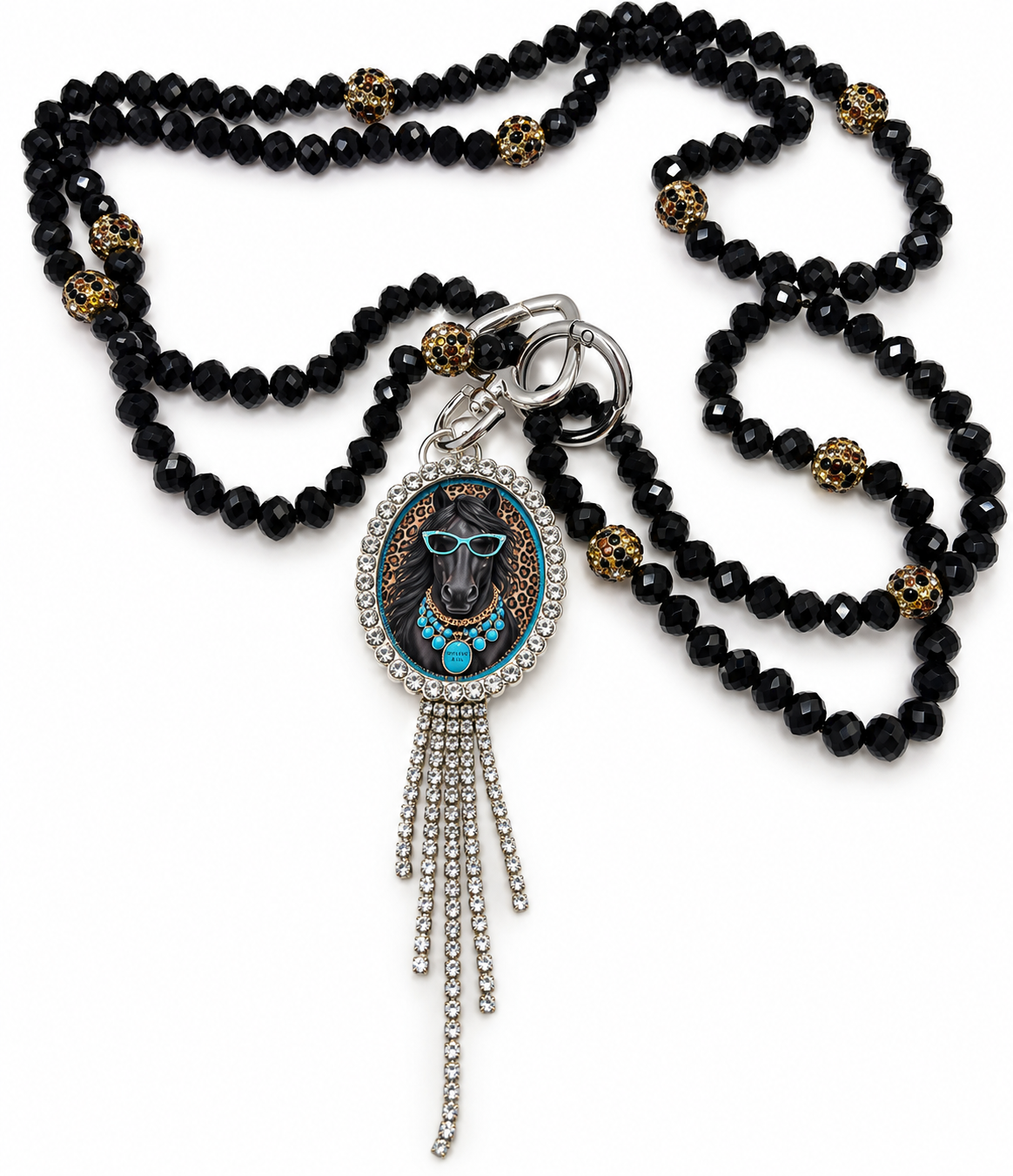 Leopard Rhinestone Mare Necklace