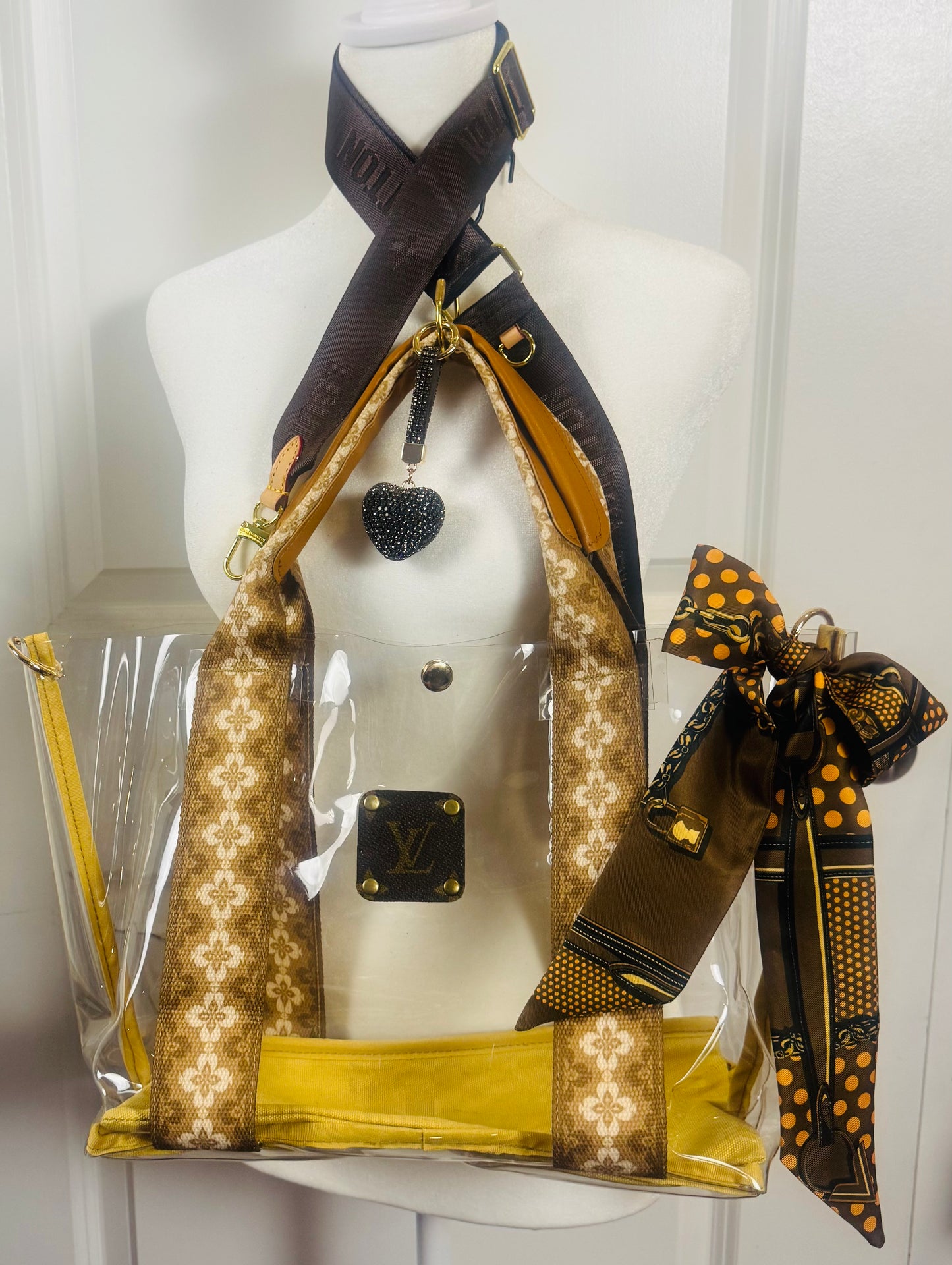 Yellow Brown Luxury Stadium Bag