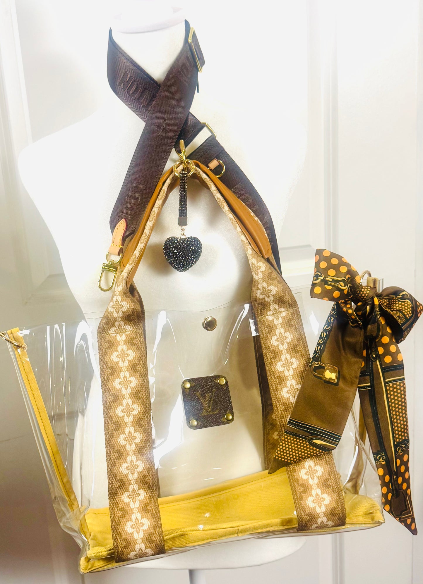 Yellow Brown Luxury Stadium Bag