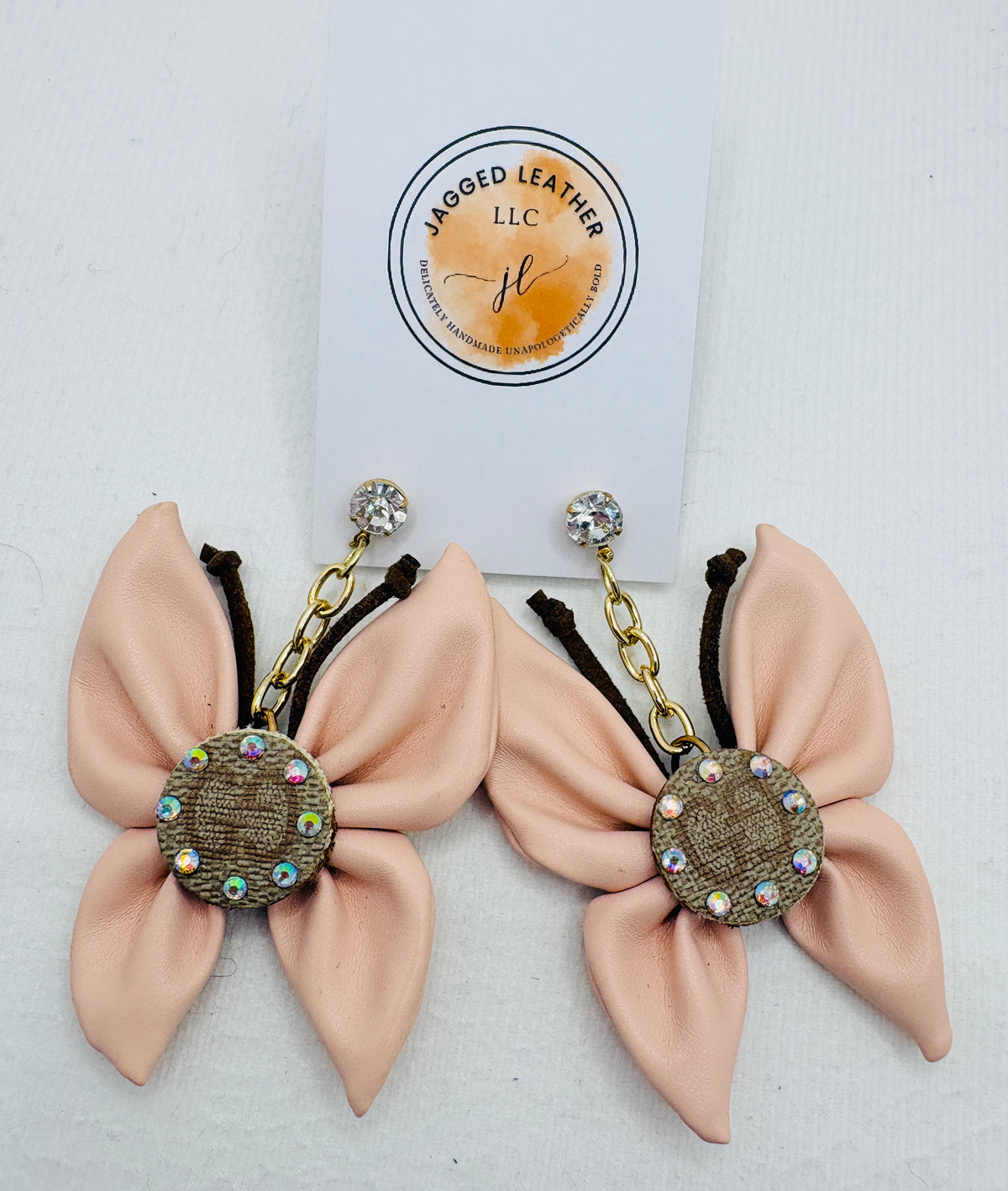 Pink Bougie Butterfly Earrings