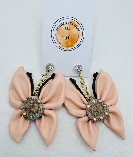 Pink Bougie Butterfly Earrings