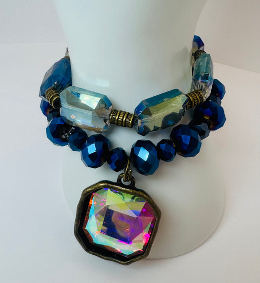 Blue Sparkle Bracelet set