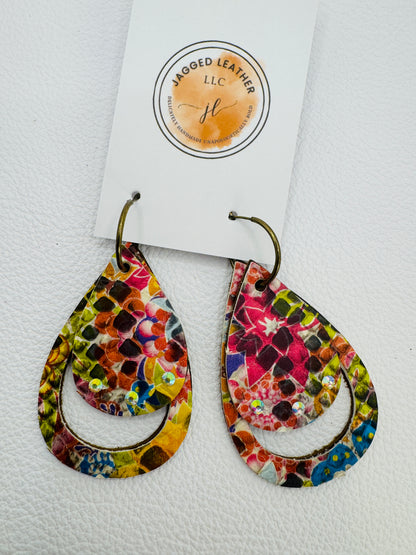 Crazy Snake Earrings with Rhinestones