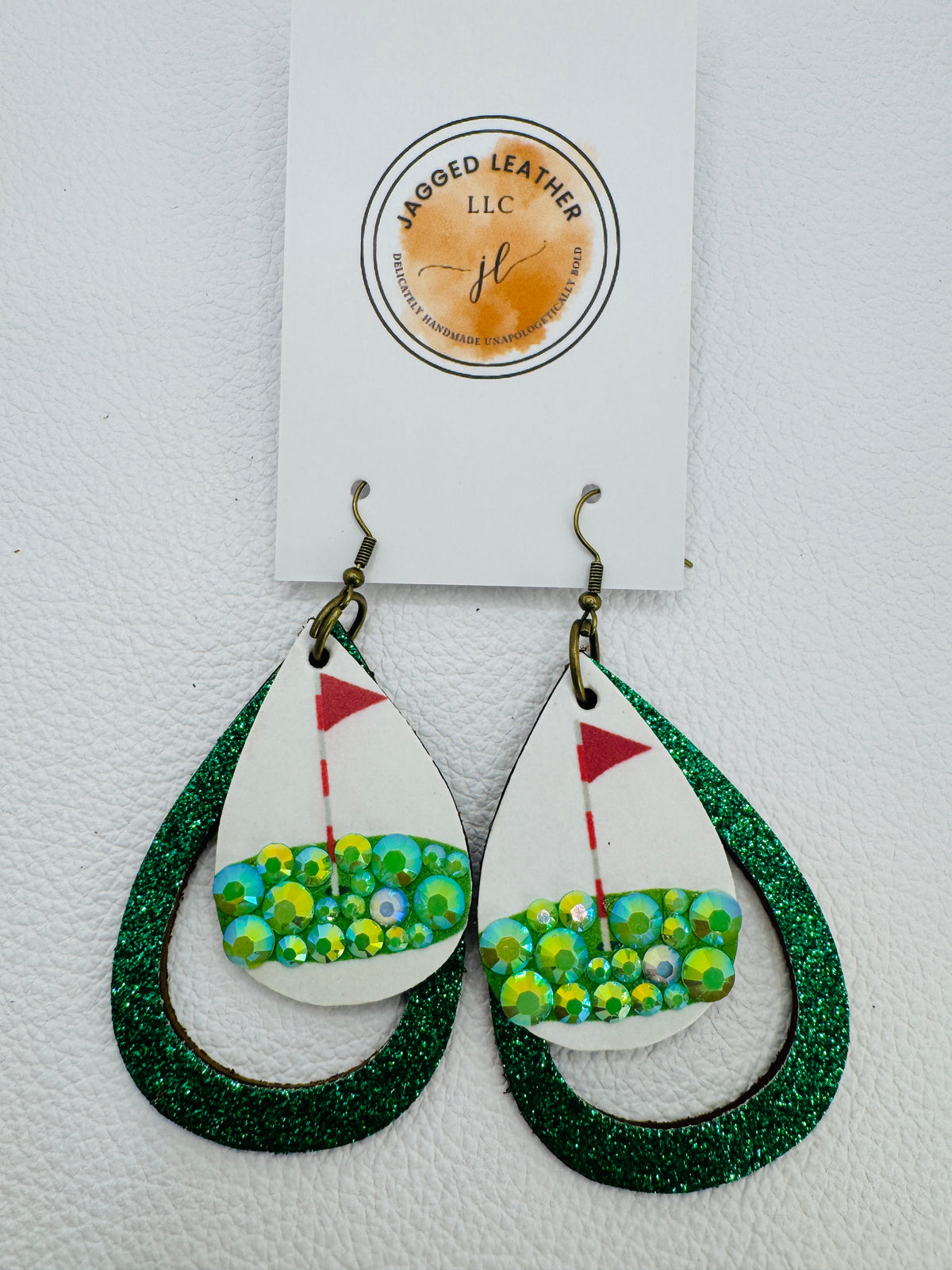 Green Bougie Golf Earrings