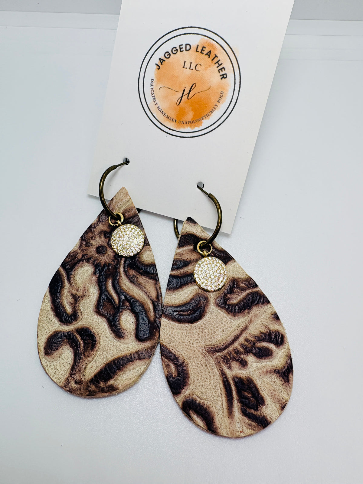 Brown Swirl Earrings